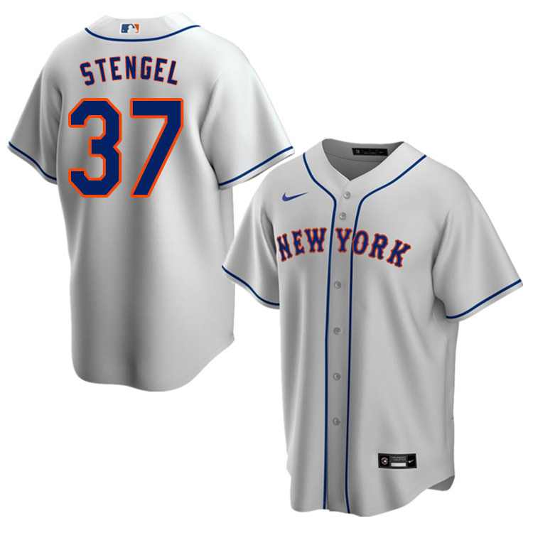 Nike Men #37 Casey Stengel New York Mets Baseball Jerseys Sale-Gray